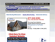 Tablet Screenshot of metalroofing4sale.com